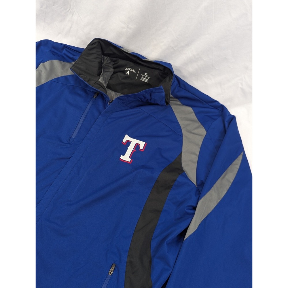 Texas Ranger Wind Breaker Antigua full zip up warm up polyester jacket men's XL